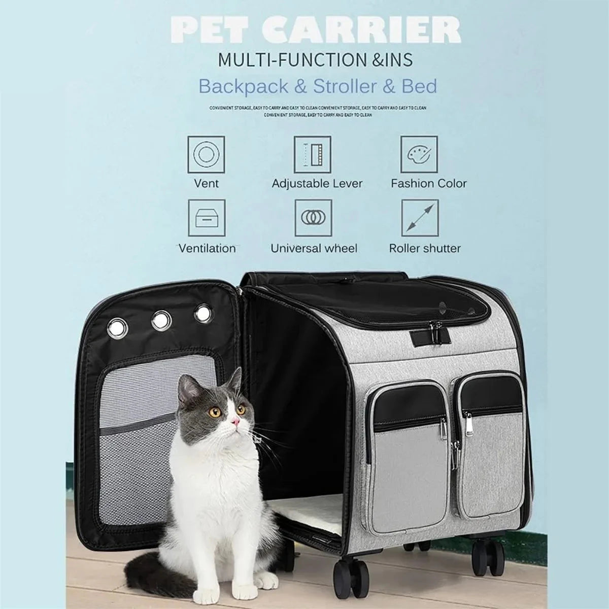 Wheeled Pet Carrier