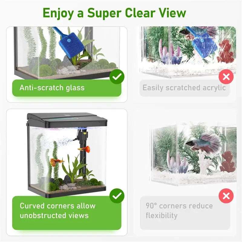 Glass Aquarium 3 In 1 Fish Tank