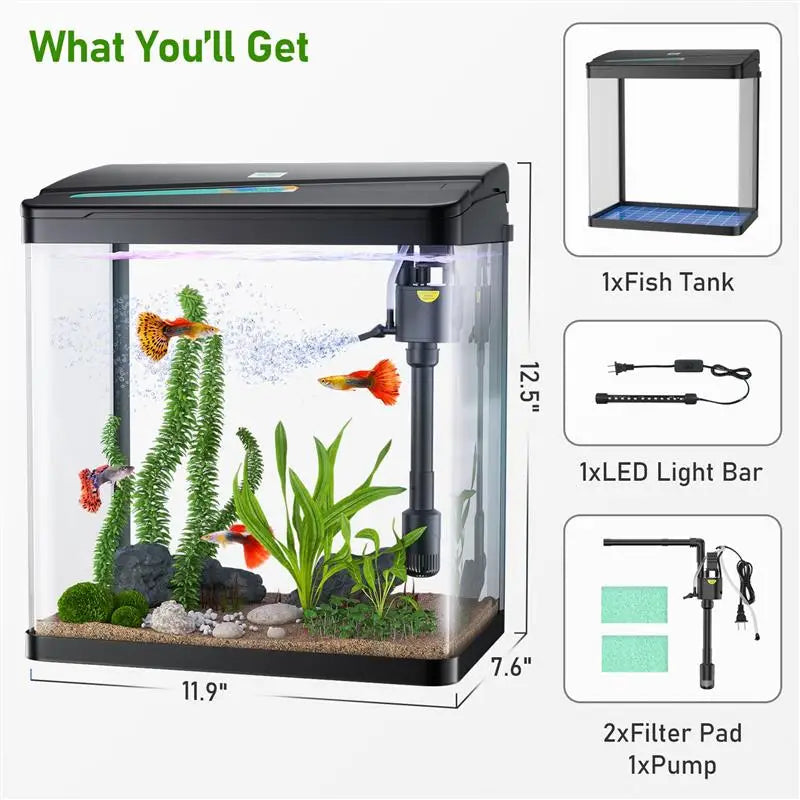 Glass Aquarium 3 In 1 Fish Tank