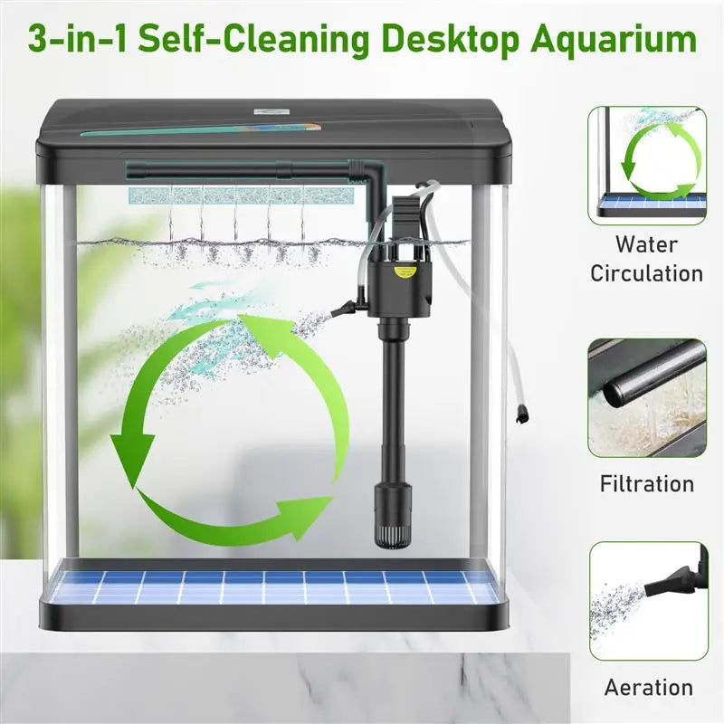 Glass Aquarium 3 In 1 Fish Tank